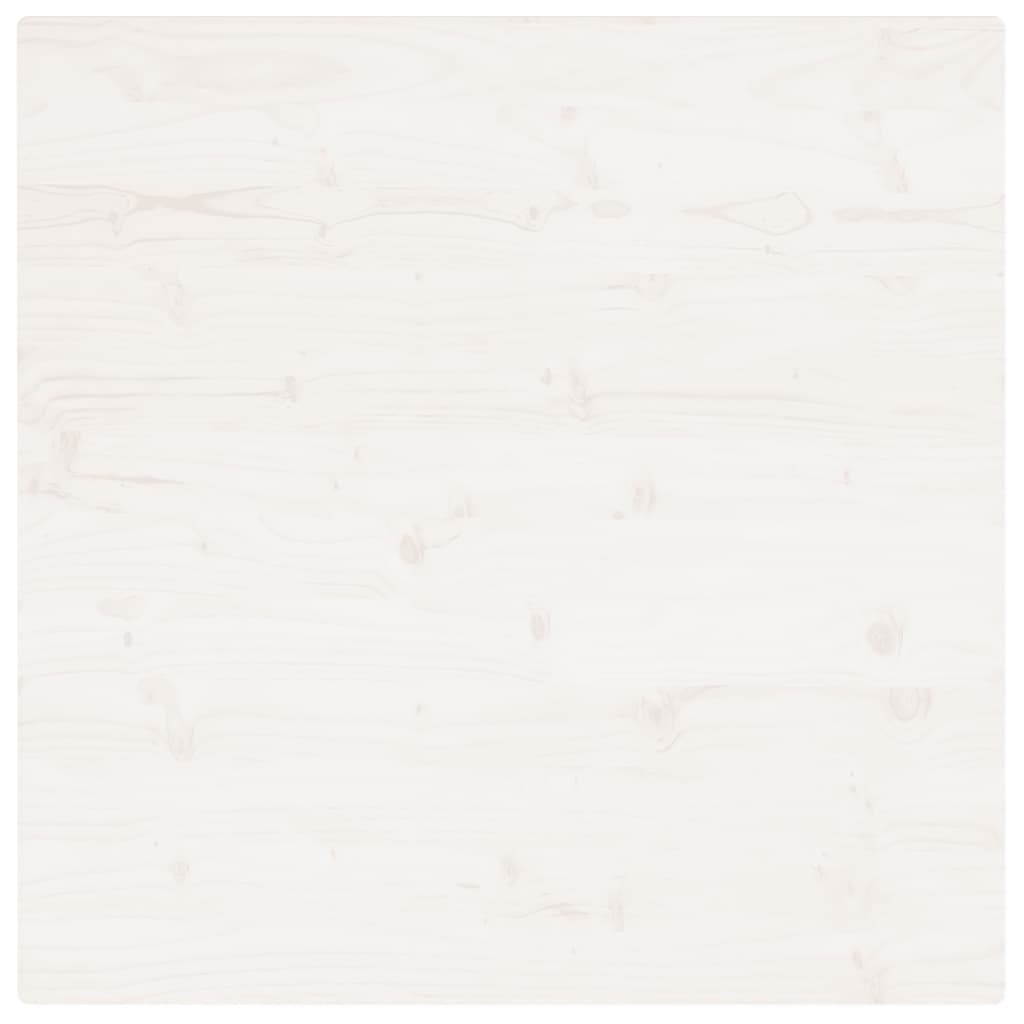 Bordplate hvit 90x90x2,5 cm heltre furu rektangulær