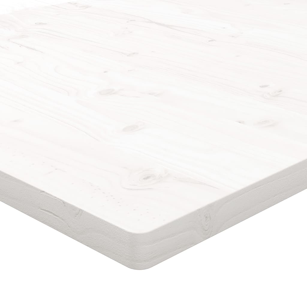 Bordplate hvit 90x90x2,5 cm heltre furu rektangulær