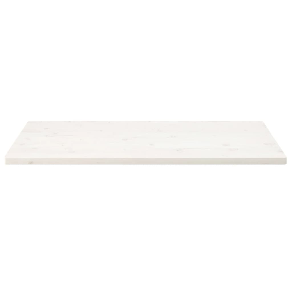 Bordplate hvit 110x55x2,5 cm heltre furu rektangulær