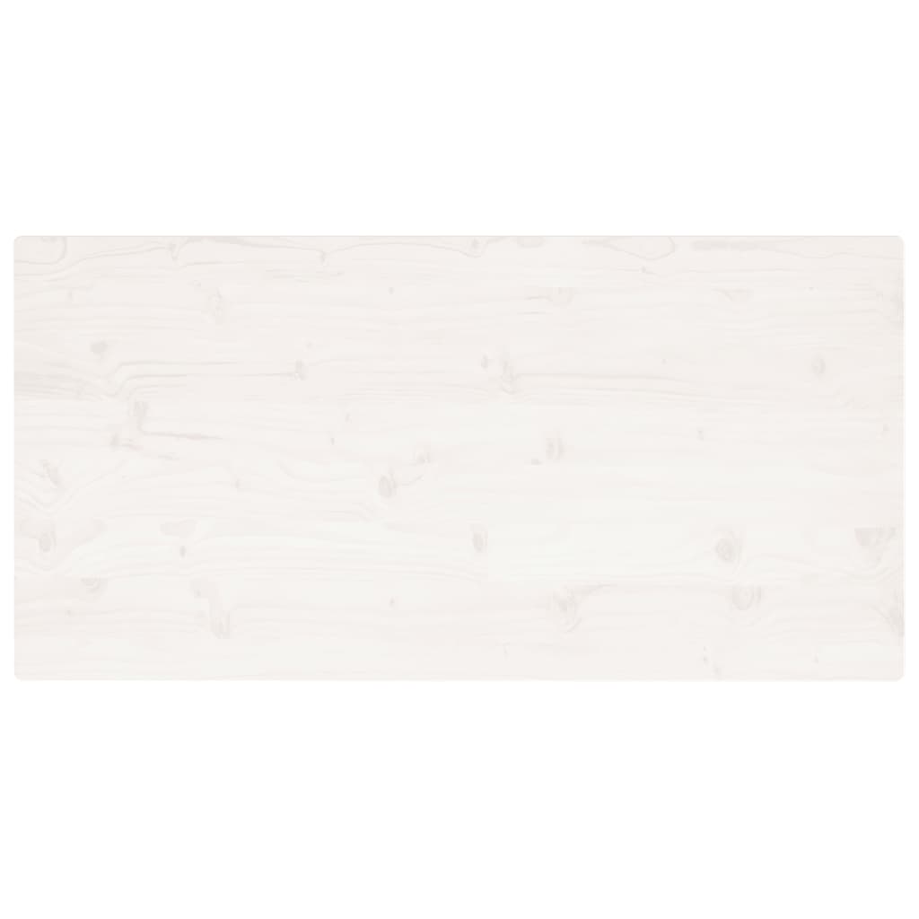 Bordplate hvit 110x55x2,5 cm heltre furu rektangulær