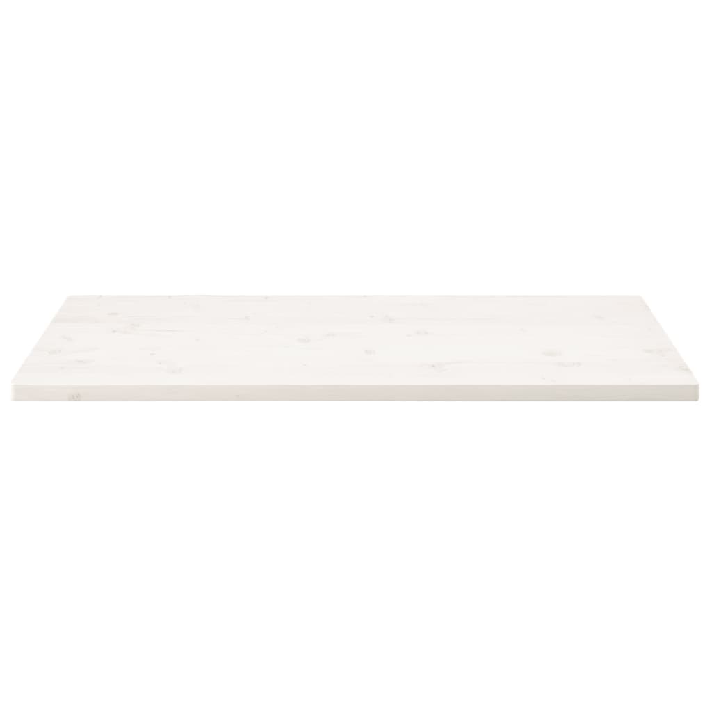 Bordplate hvit 100x60x2,5 cm heltre furu rektangulær