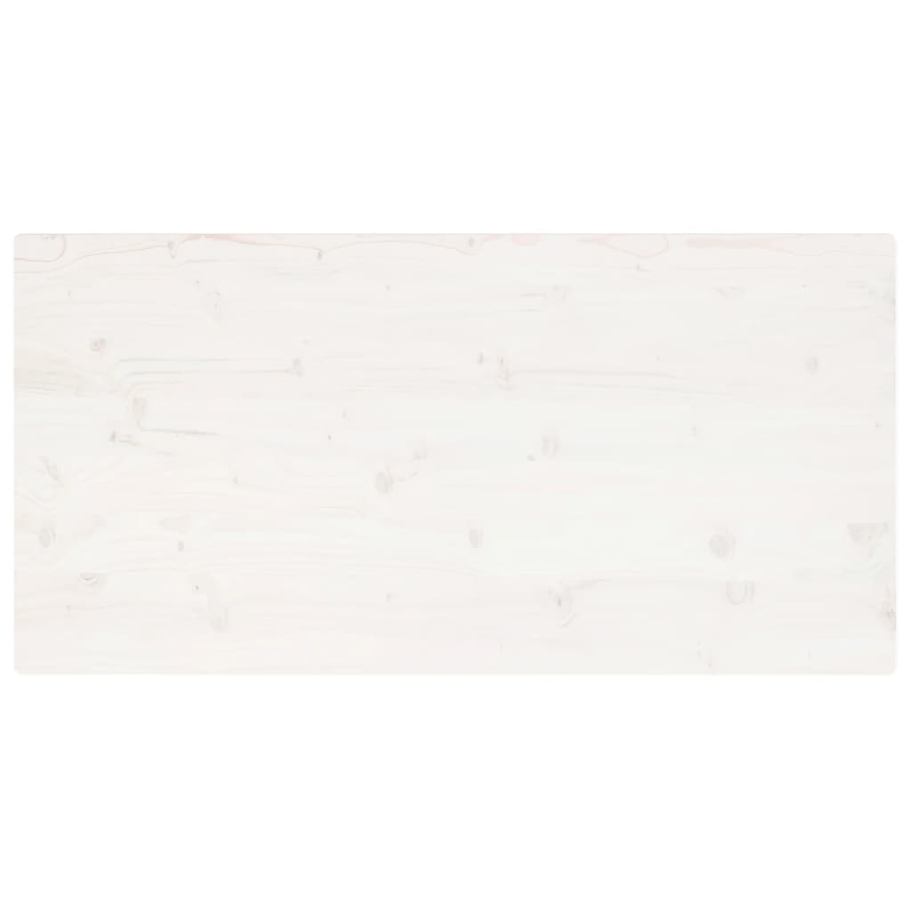 Bordplate hvit 100x60x2,5 cm heltre furu rektangulær