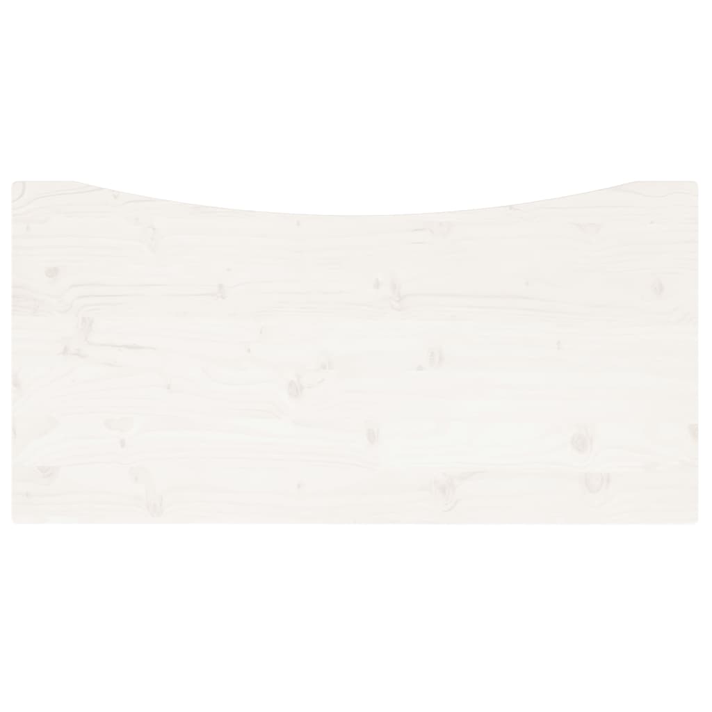 Bordplate hvit 110x55x2,5 cm heltre furu