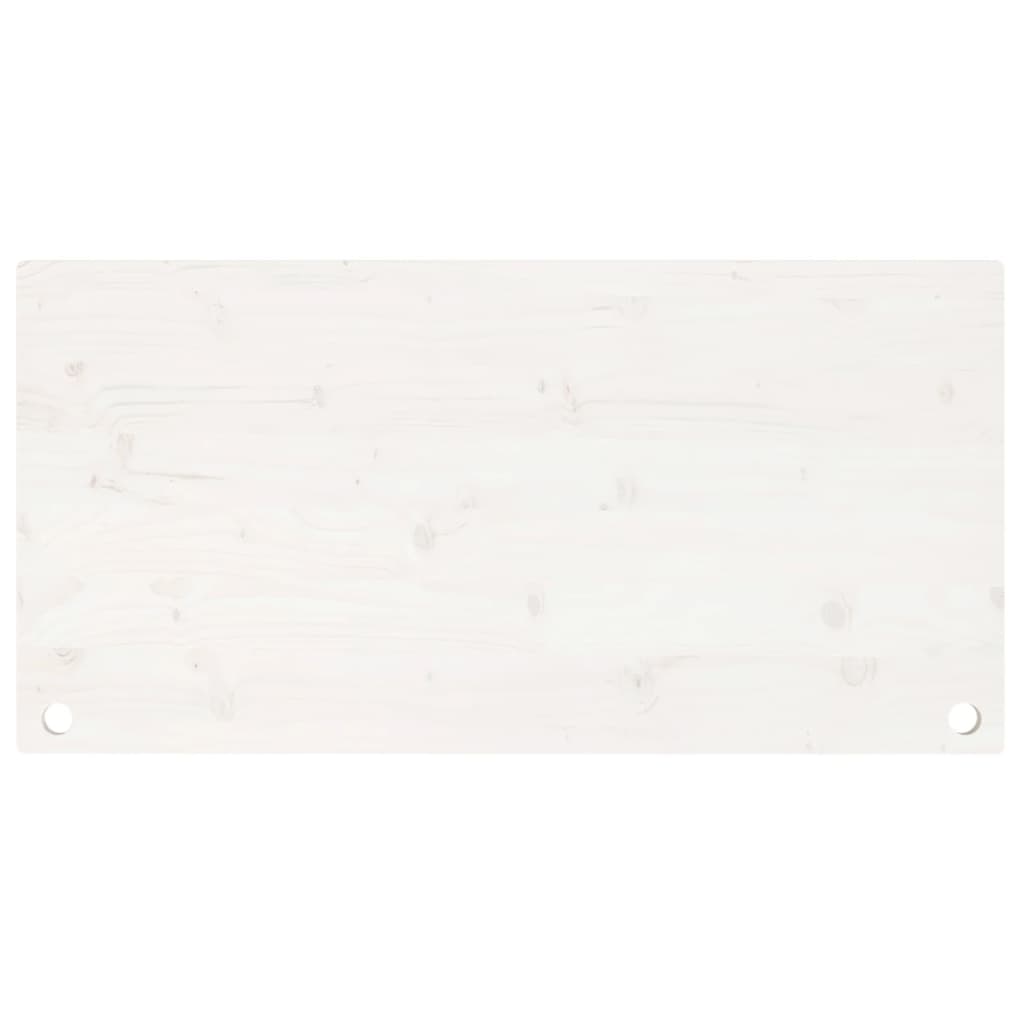 Bordplate hvit 100x60x2,5 cm heltre furu