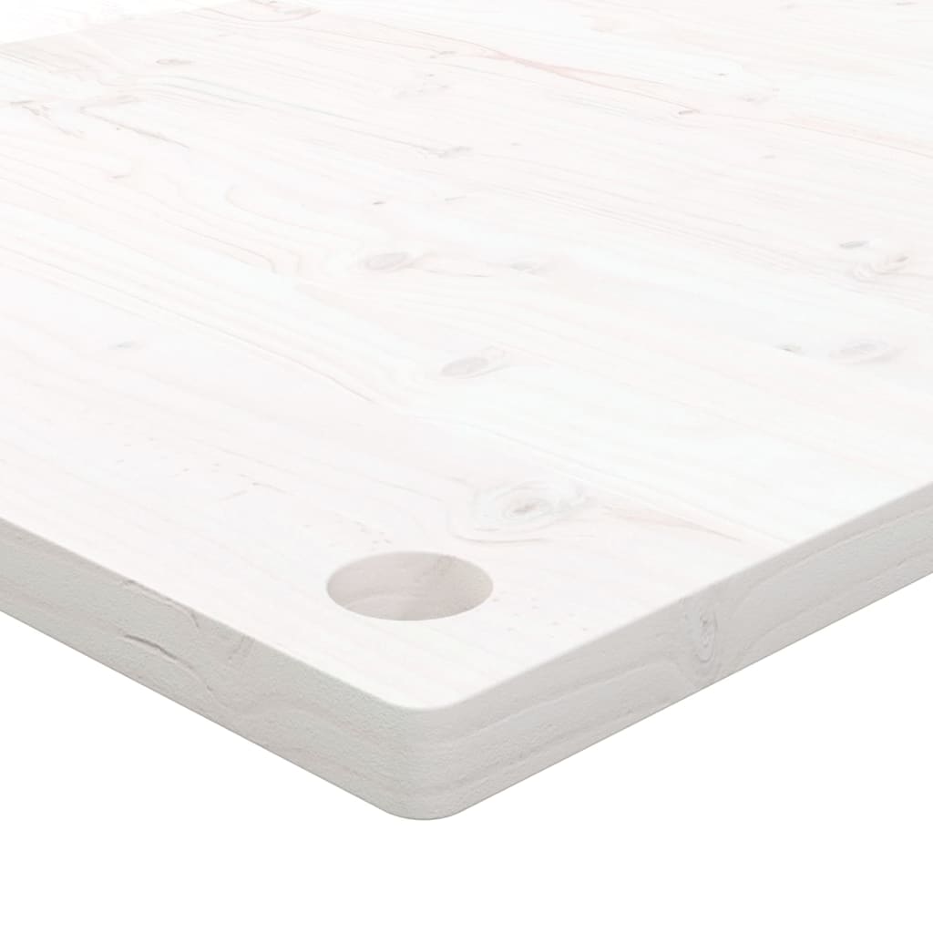 Bordplate hvit 100x60x2,5 cm heltre furu