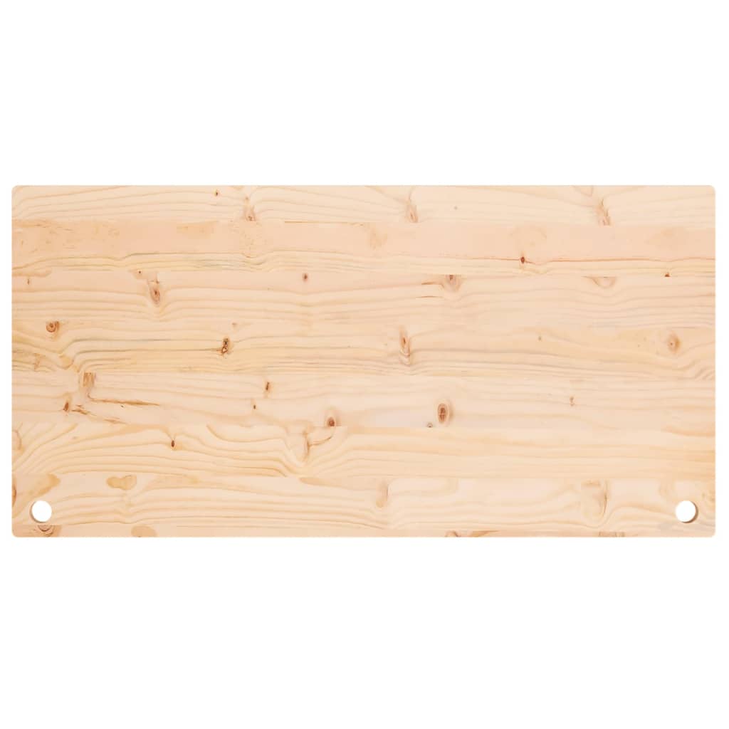 Bordplate hvit 110x60x2,5 cm heltre furu