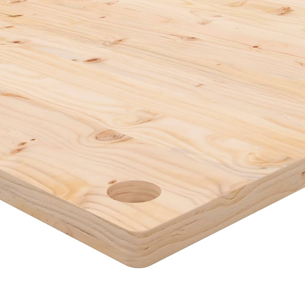Bordplate hvit 110x60x2,5 cm heltre furu