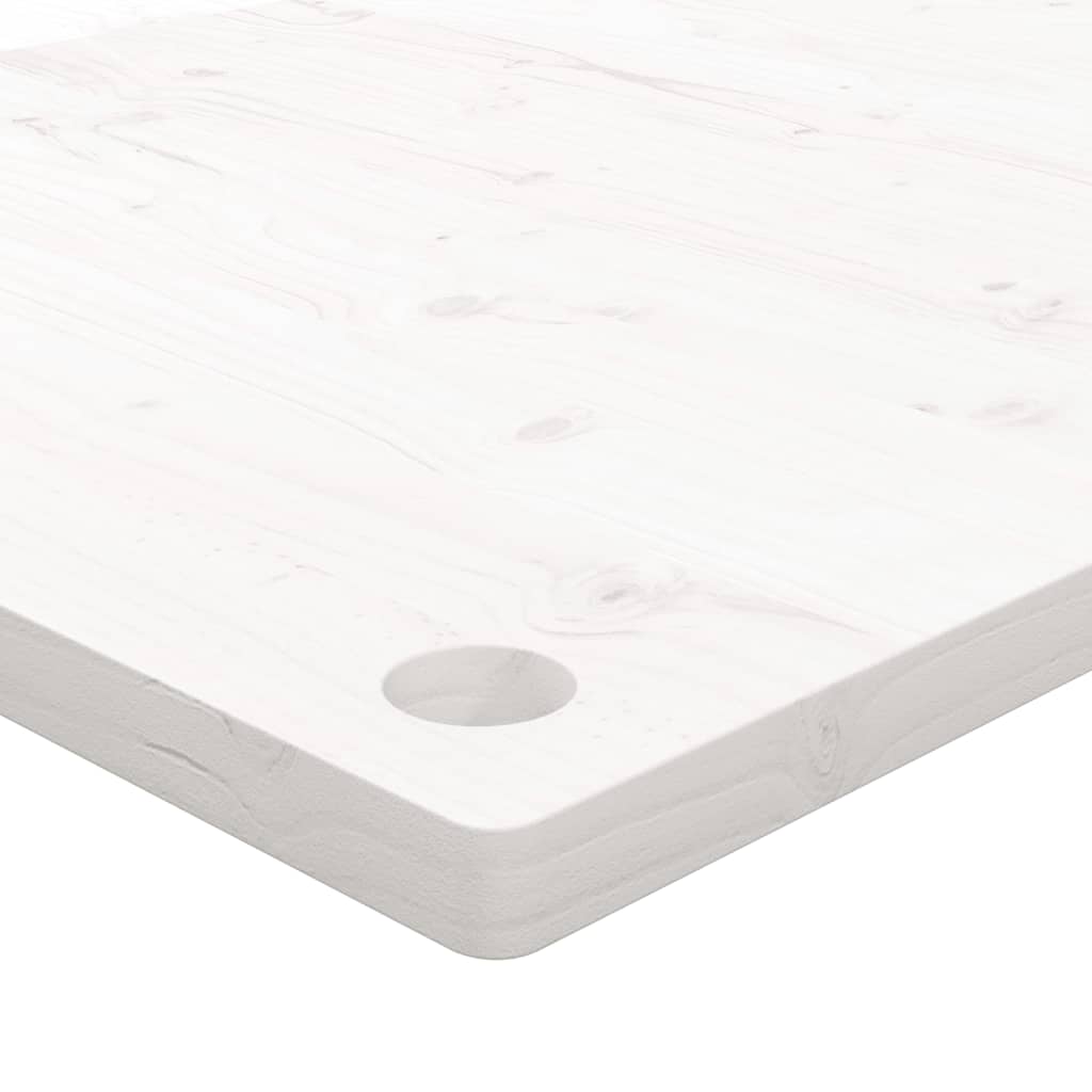 Bordplate hvit 110x60x2,5 cm heltre furu