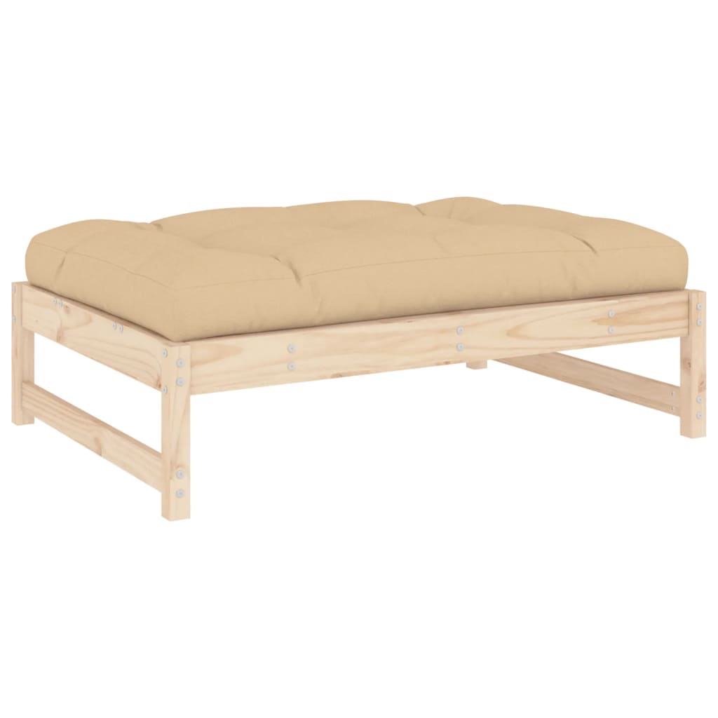 Hagefotskammel 120x80 cm heltre furu