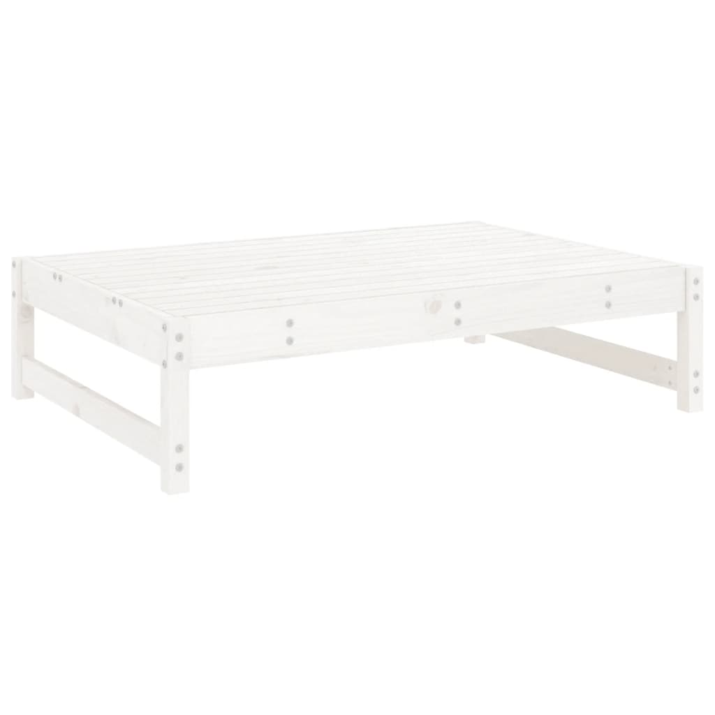 Hagefotskammel hvit 120x80 cm heltre furu