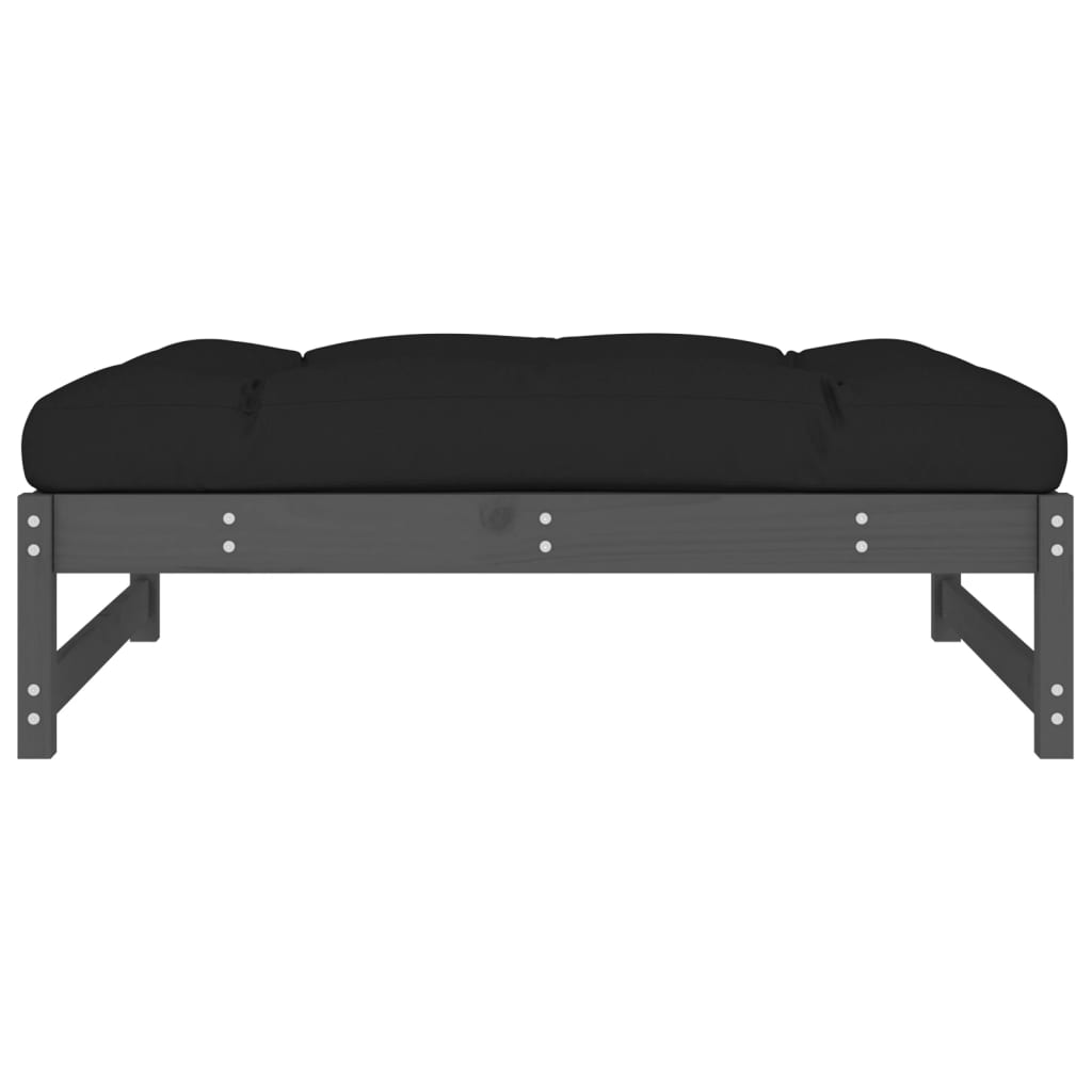 Hagefotskammel grå 120x80 cm heltre furu