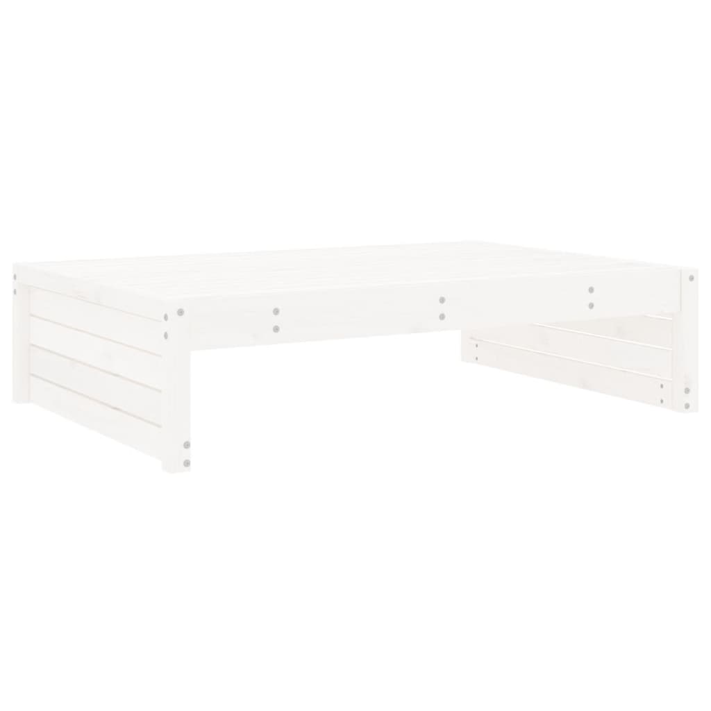 Hagefotskammel hvit 120x80 cm heltre furu