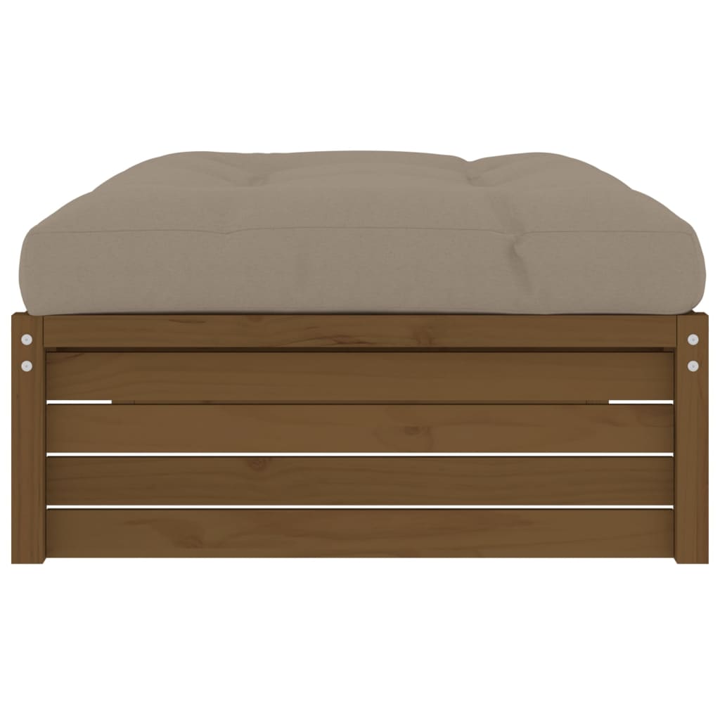 Hagefotskammel honningbrun 120x80 cm heltre furu