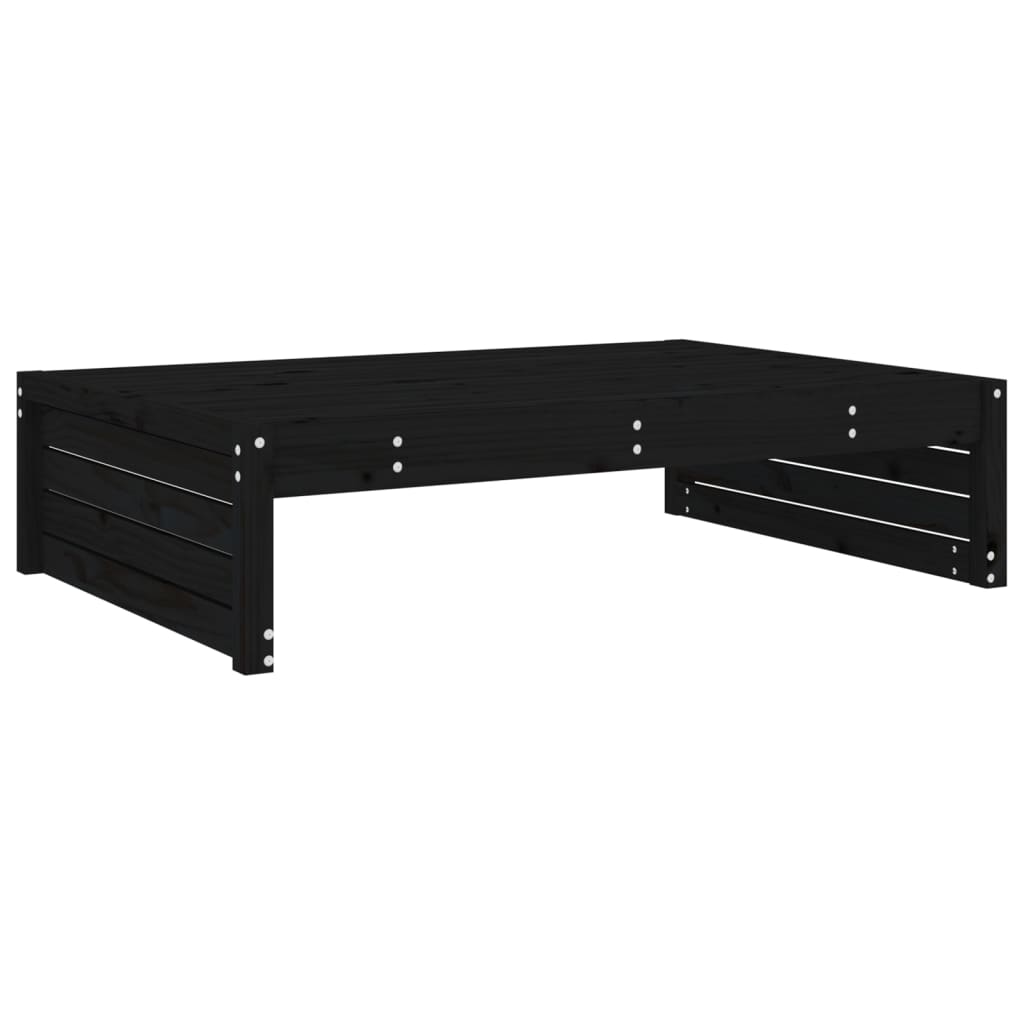 Hagefotskammel svart 120x80 cm heltre furu
