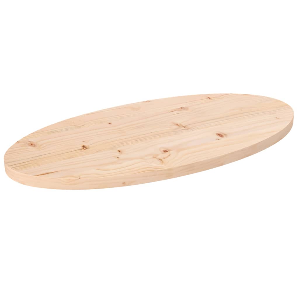Bordplate 80x40x2,5 cm heltre furu oval
