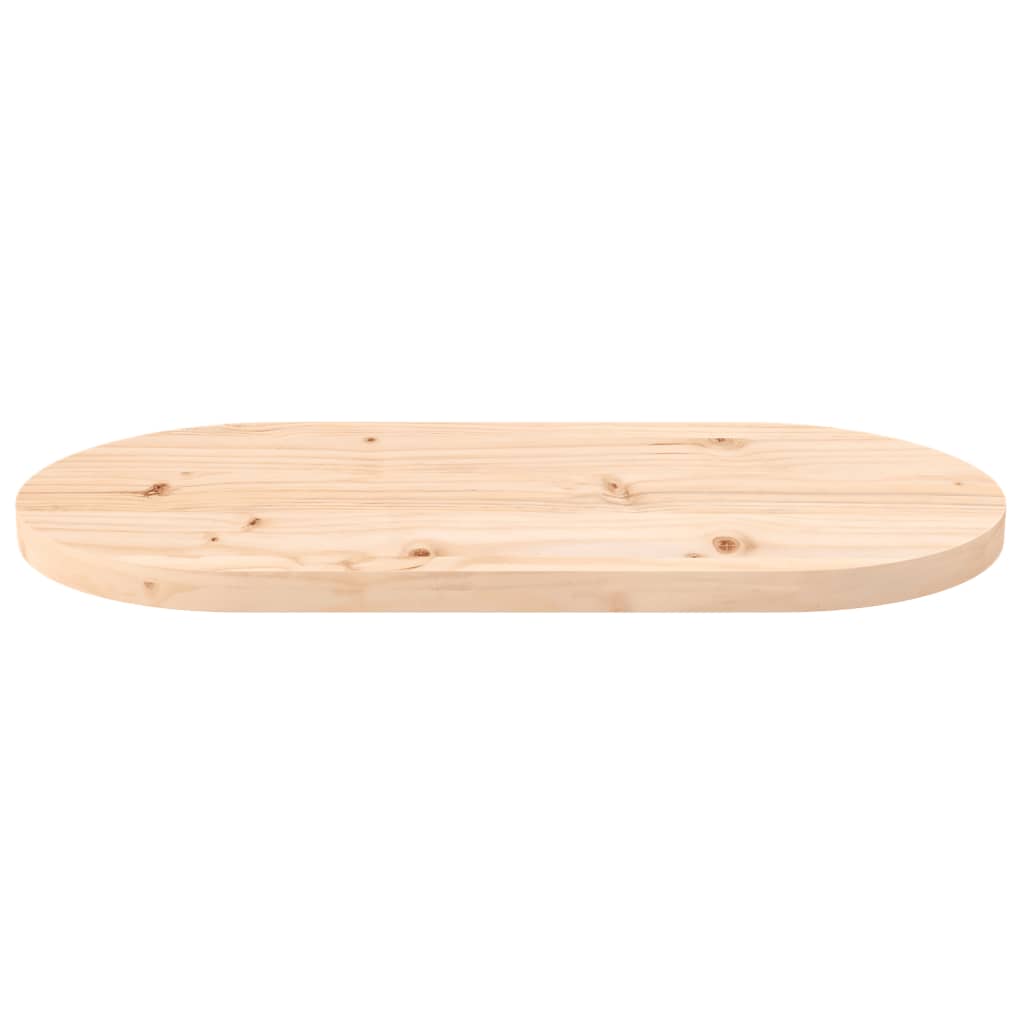 Bordplate 80x40x2,5 cm heltre furu oval