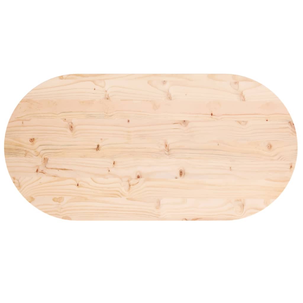 Bordplate 90x45x2,5 cm heltre furu oval