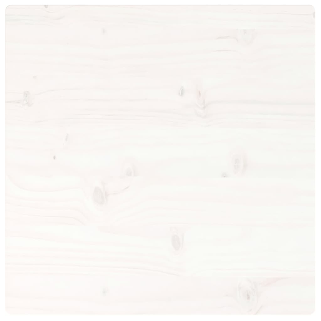 Bordplate hvit 40x40x2,5 cm heltre furu rektangulær