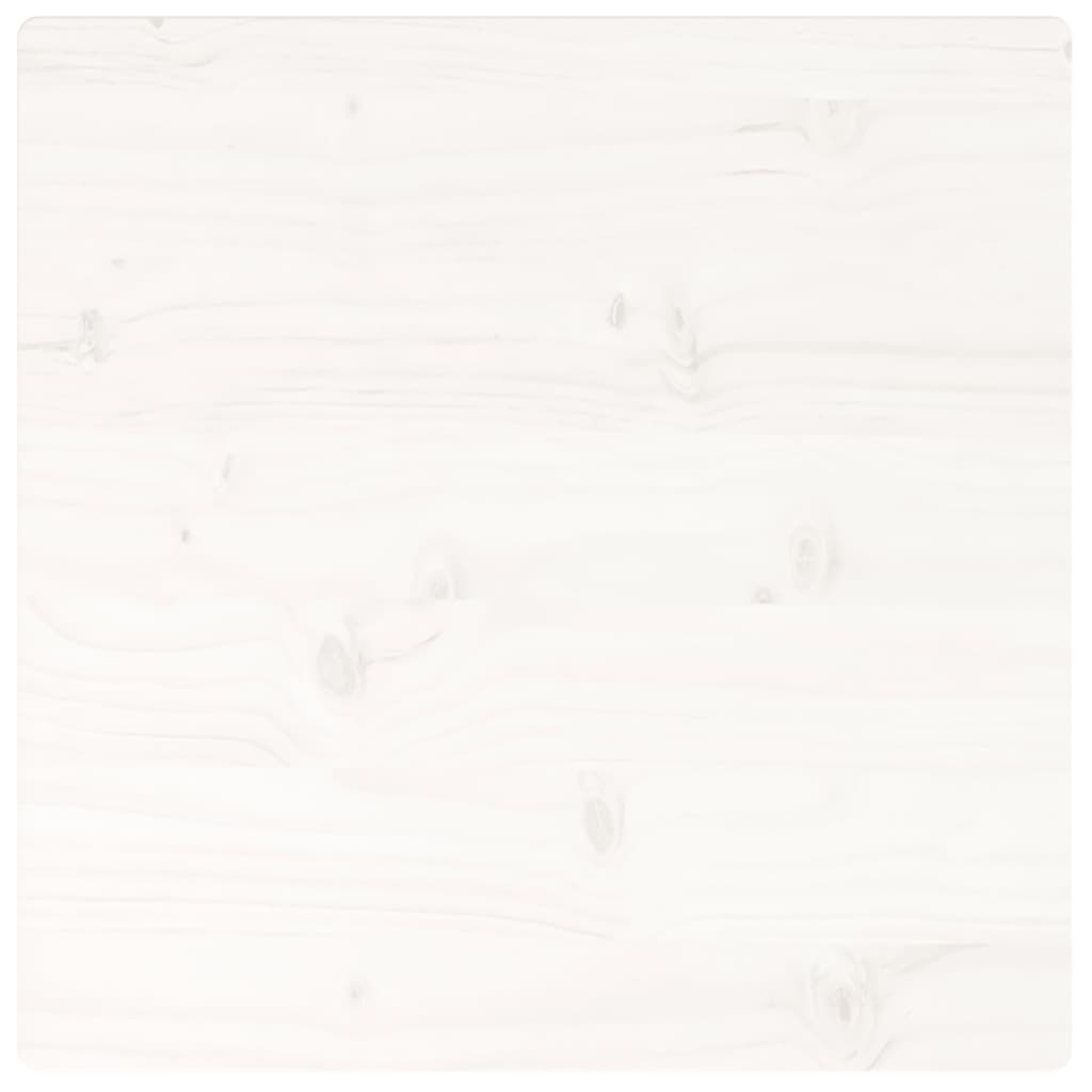 Bordplate hvit 50x50x2,5 cm heltre furu rektangulær