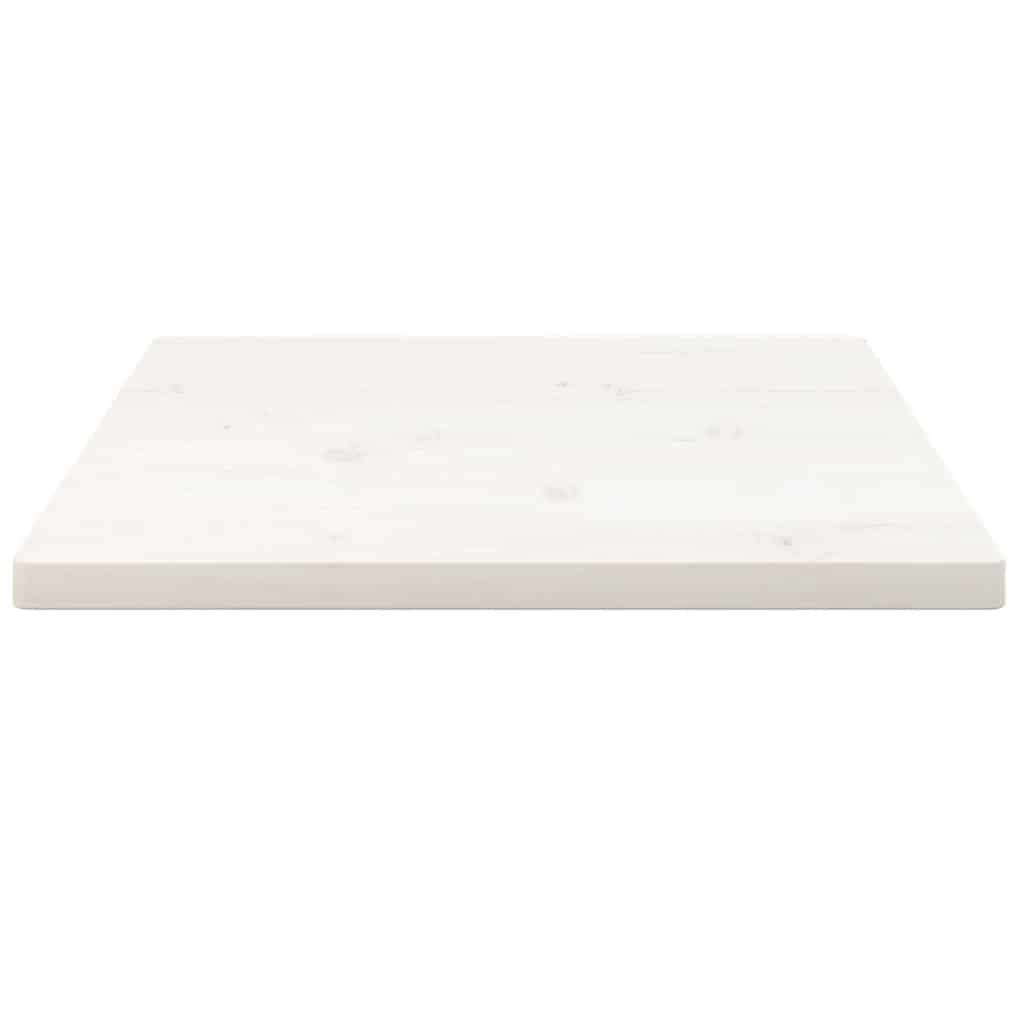 Bordplate hvit 60x60x2,5 cm heltre furu rektangulær