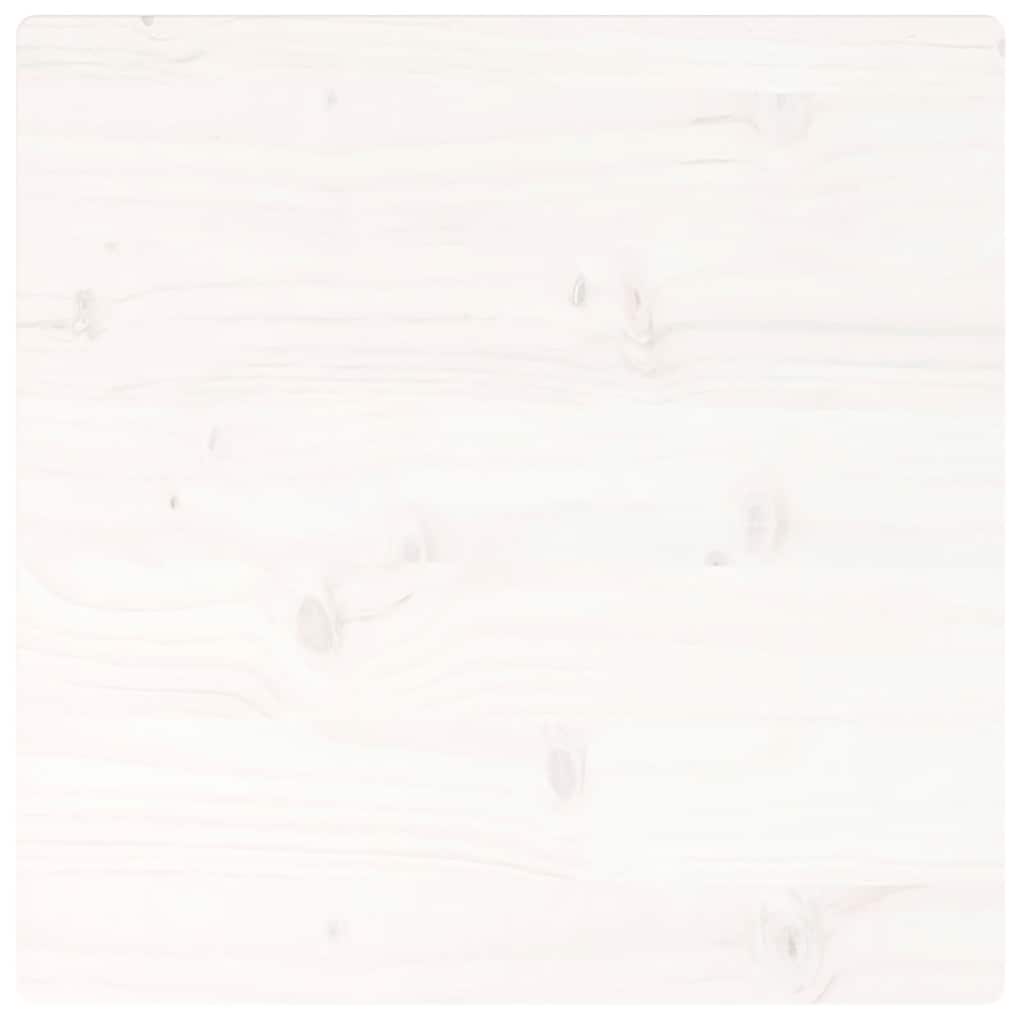 Bordplate hvit 60x60x2,5 cm heltre furu rektangulær