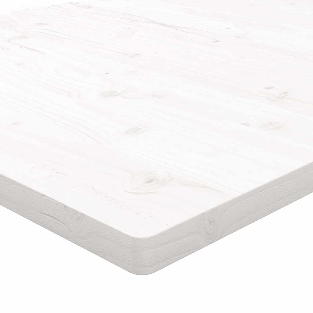 Bordplate hvit 60x60x2,5 cm heltre furu rektangulær