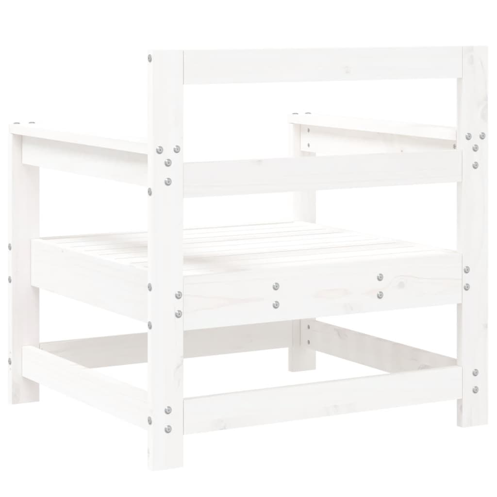 Hagestoler 2 stk hvit heltre furu