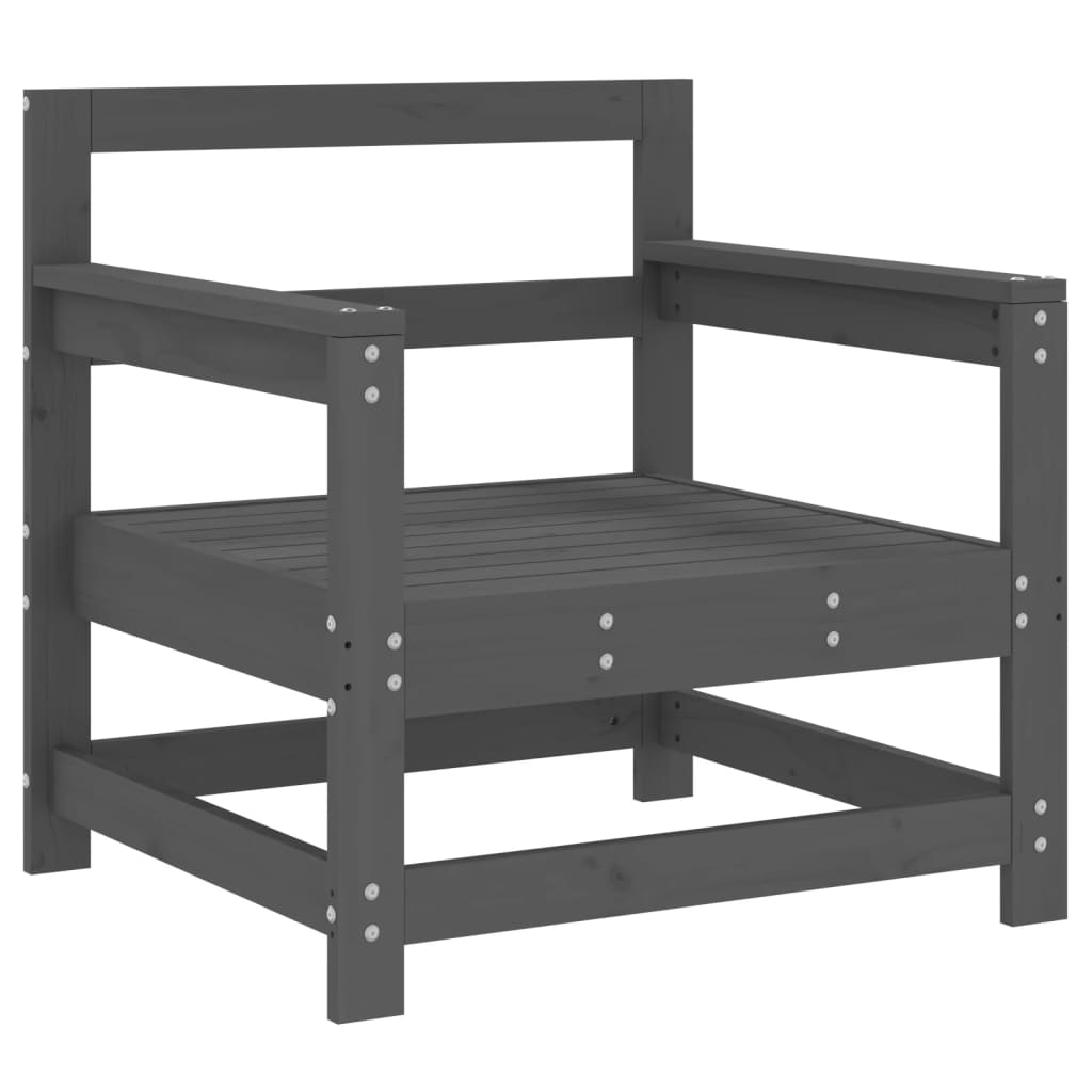 Hagestoler 2 stk grå heltre furu