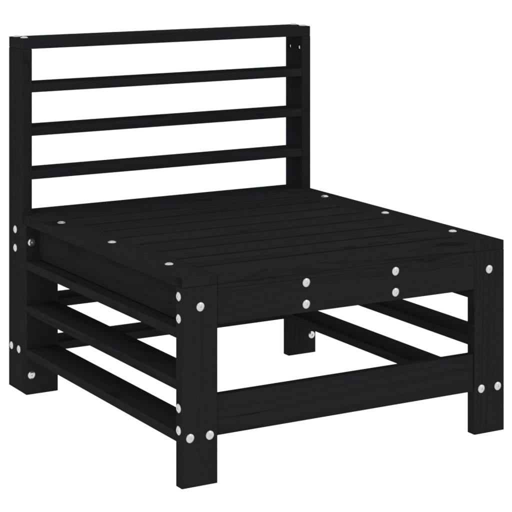 Hagemidtsofa svart heltre furu