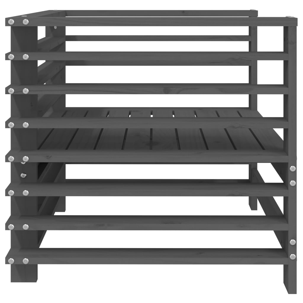 Hagestoler 2 stk grå heltre furu