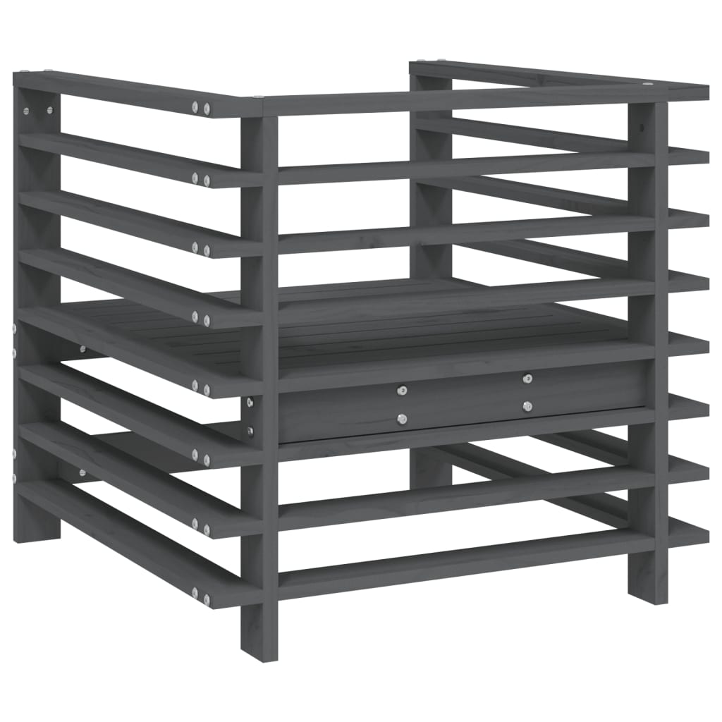 Hagestoler 2 stk grå heltre furu