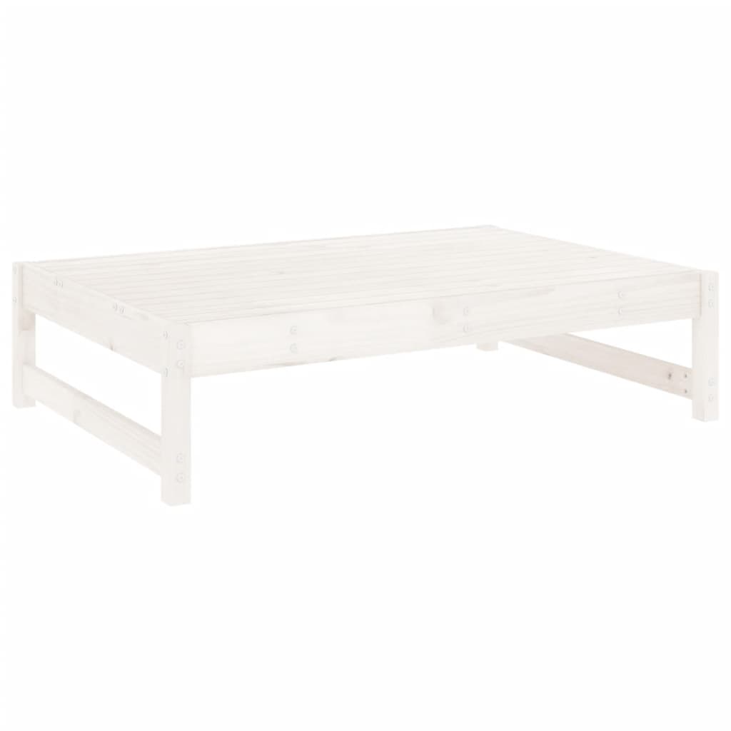 Hagefotskammel hvit 120x80 cm heltre furu