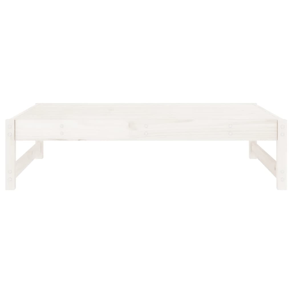 Hagefotskammel hvit 120x80 cm heltre furu