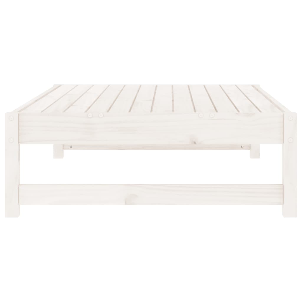 Hagefotskammel hvit 120x80 cm heltre furu