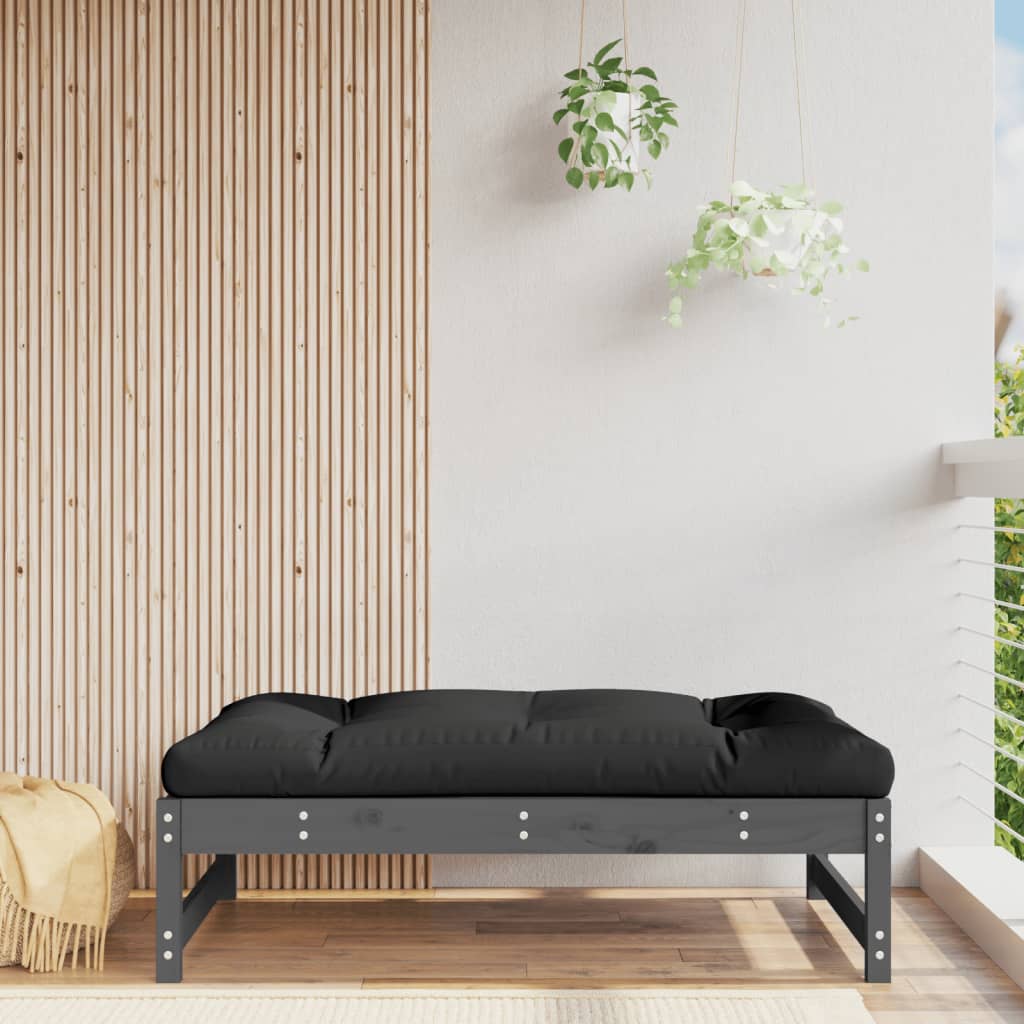 Hagefotskammel grå 120x80 cm heltre furu