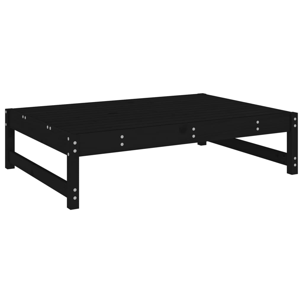 Hagefotskammel svart 120x80 cm heltre furu