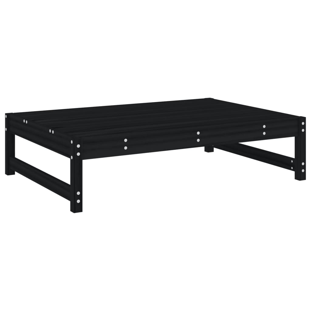 Hagefotskammel svart 120x80 cm heltre furu