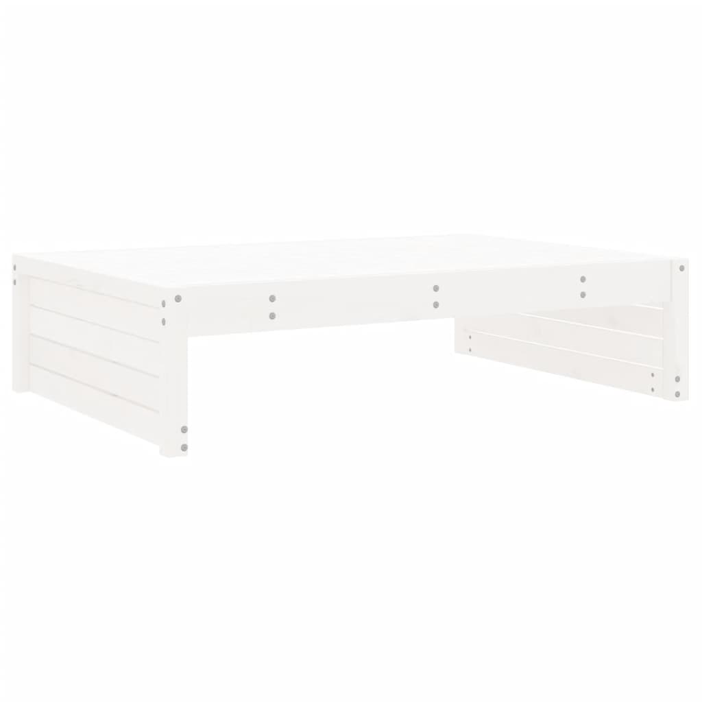 Hagefotskammel hvit 120x80 cm heltre furu
