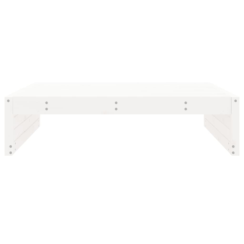 Hagefotskammel hvit 120x80 cm heltre furu