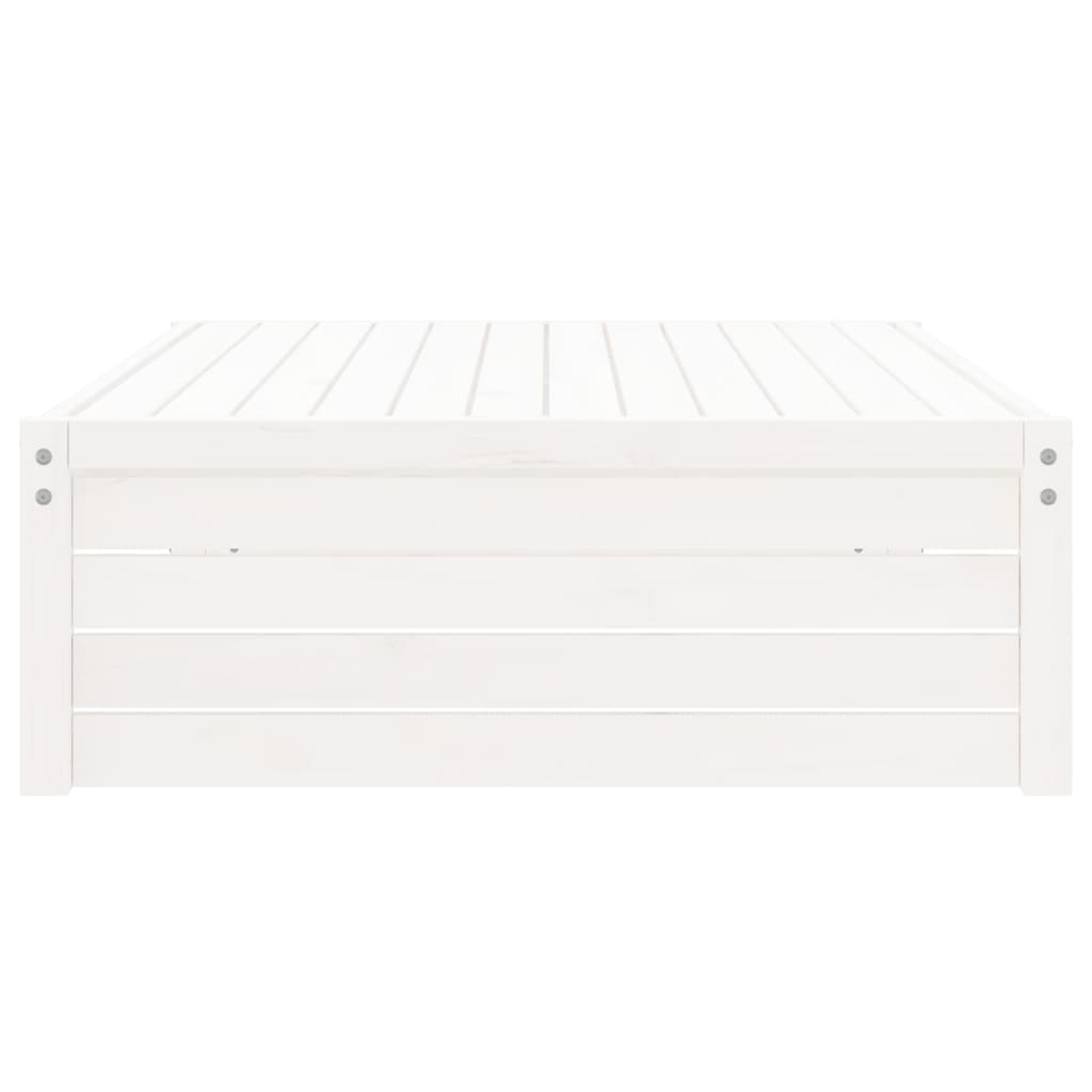 Hagefotskammel hvit 120x80 cm heltre furu