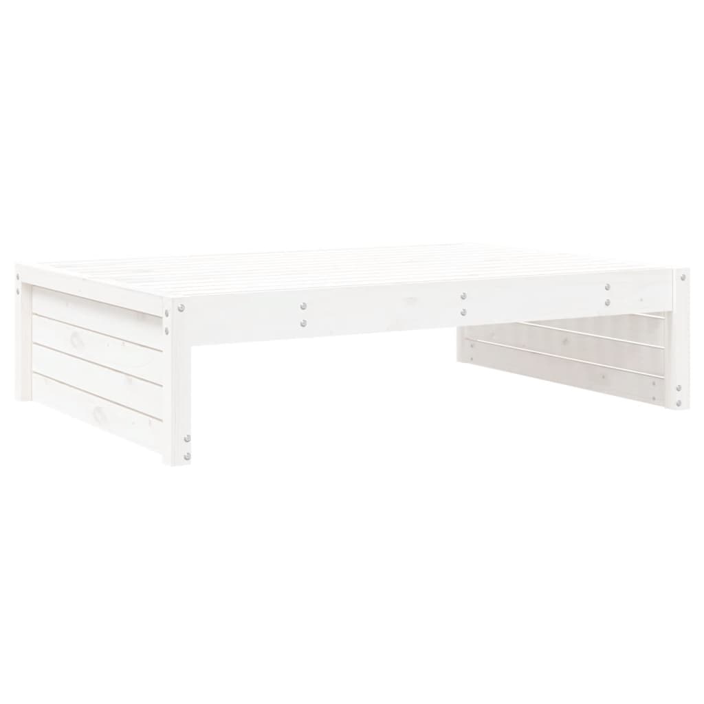 Hagefotskammel hvit 120x80 cm heltre furu