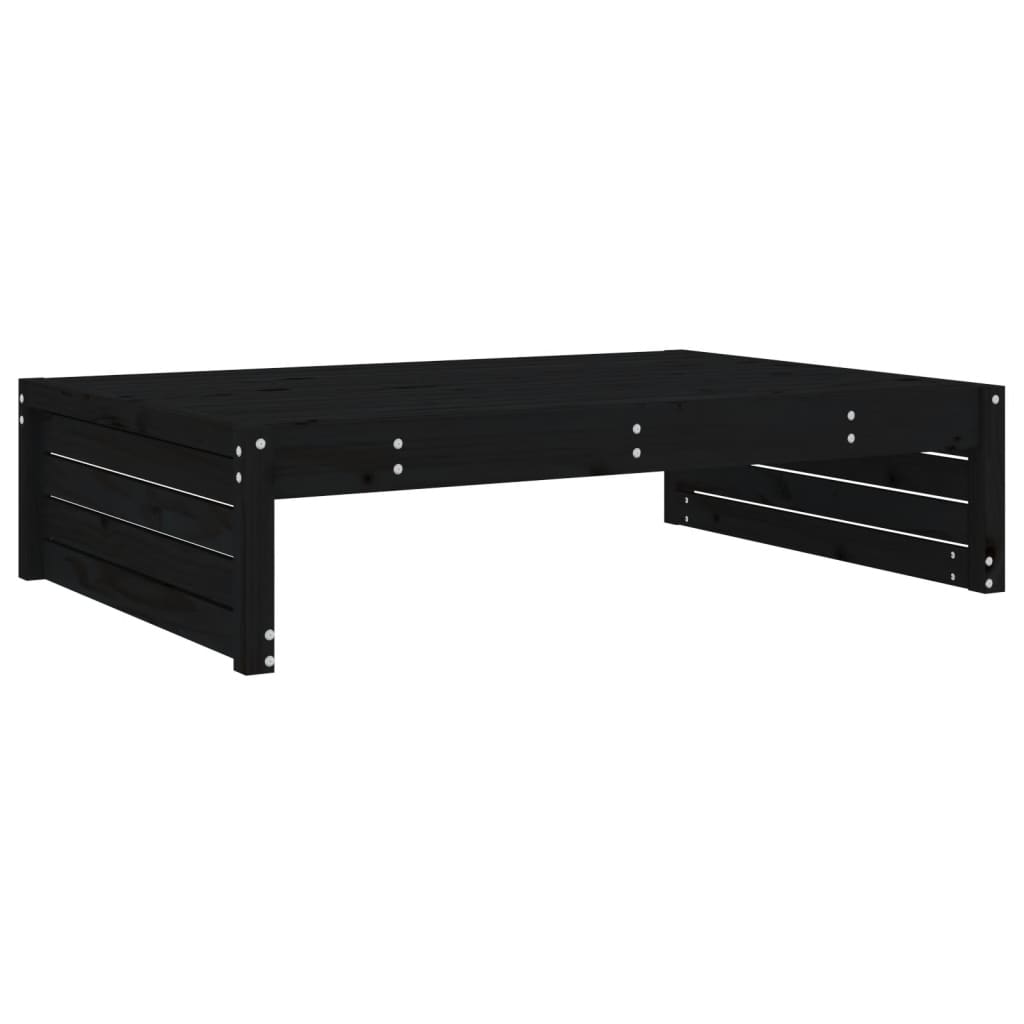 Hagefotskammel svart 120x80 cm heltre furu