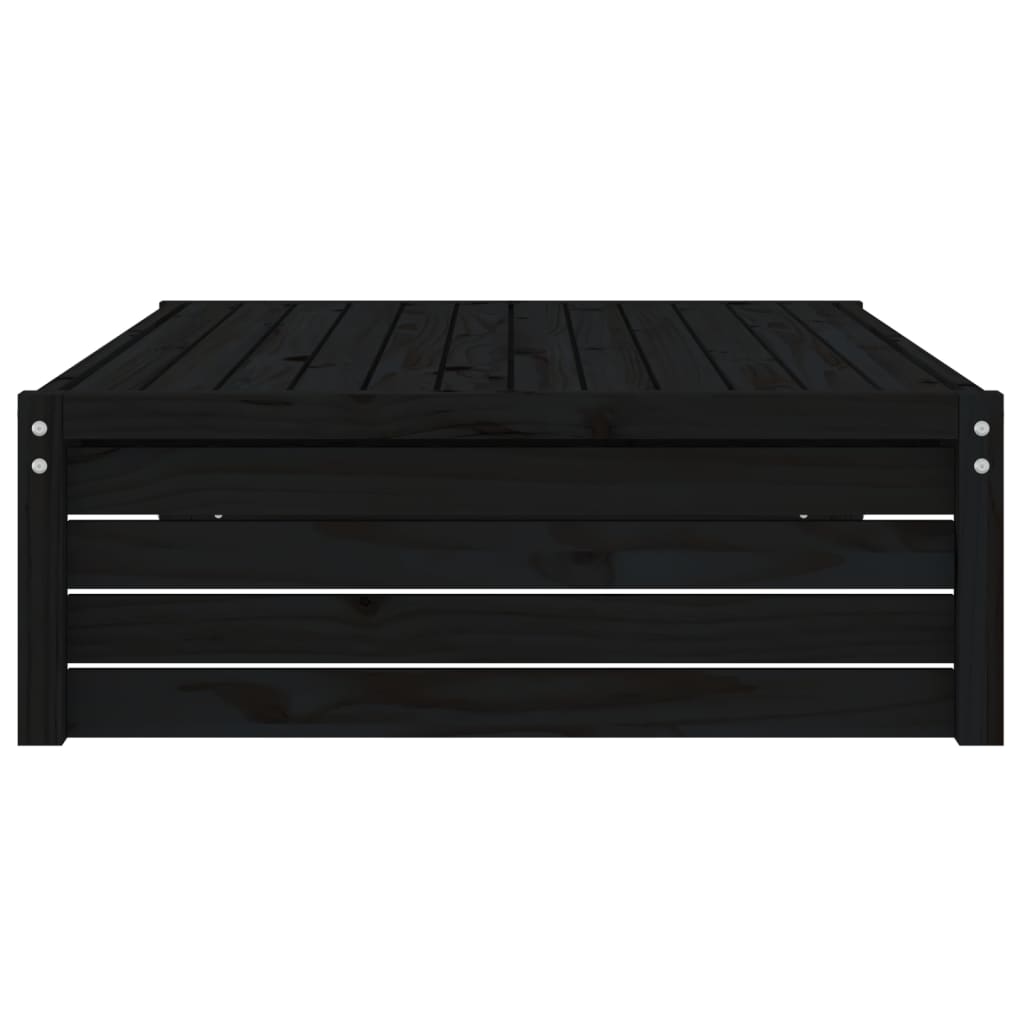 Hagefotskammel svart 120x80 cm heltre furu