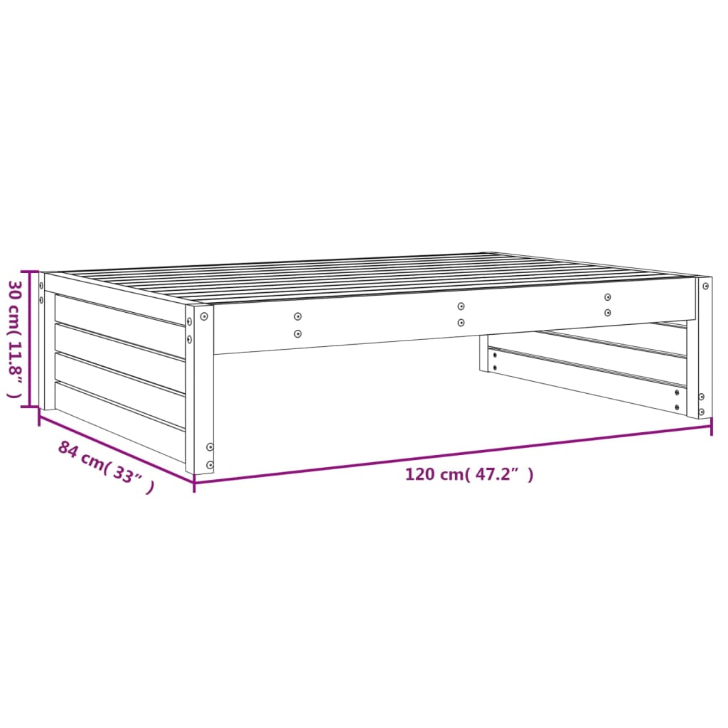 Hagefotskammel 120x80 cm impregnert furu