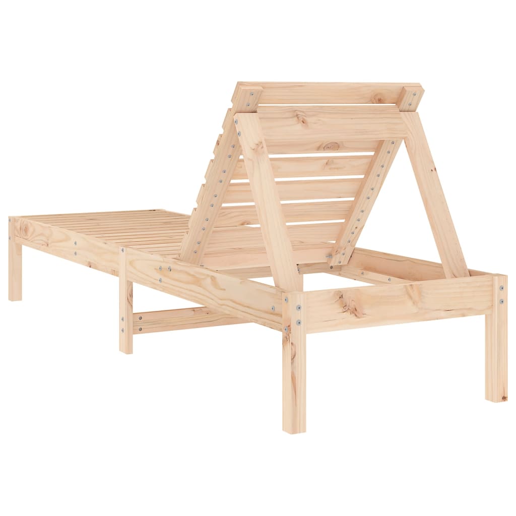 Solsenger 2 stk 199,5x60x74 cm heltre furu