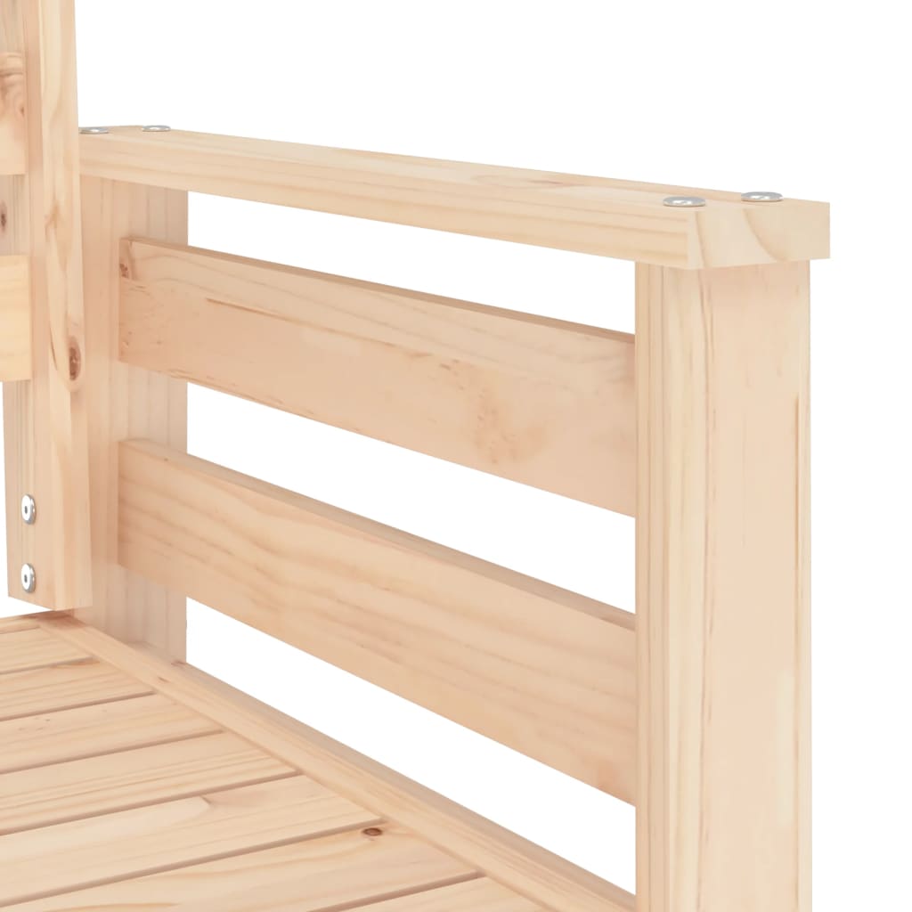 Hagebenk med bord 2-seters heltre furu