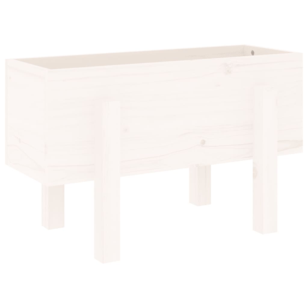 Hageplantekasse hvit 62x30x38 cm heltre furu