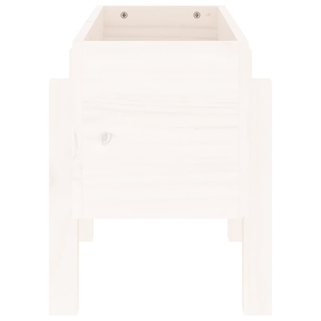 Hageplantekasse hvit 62x30x38 cm heltre furu