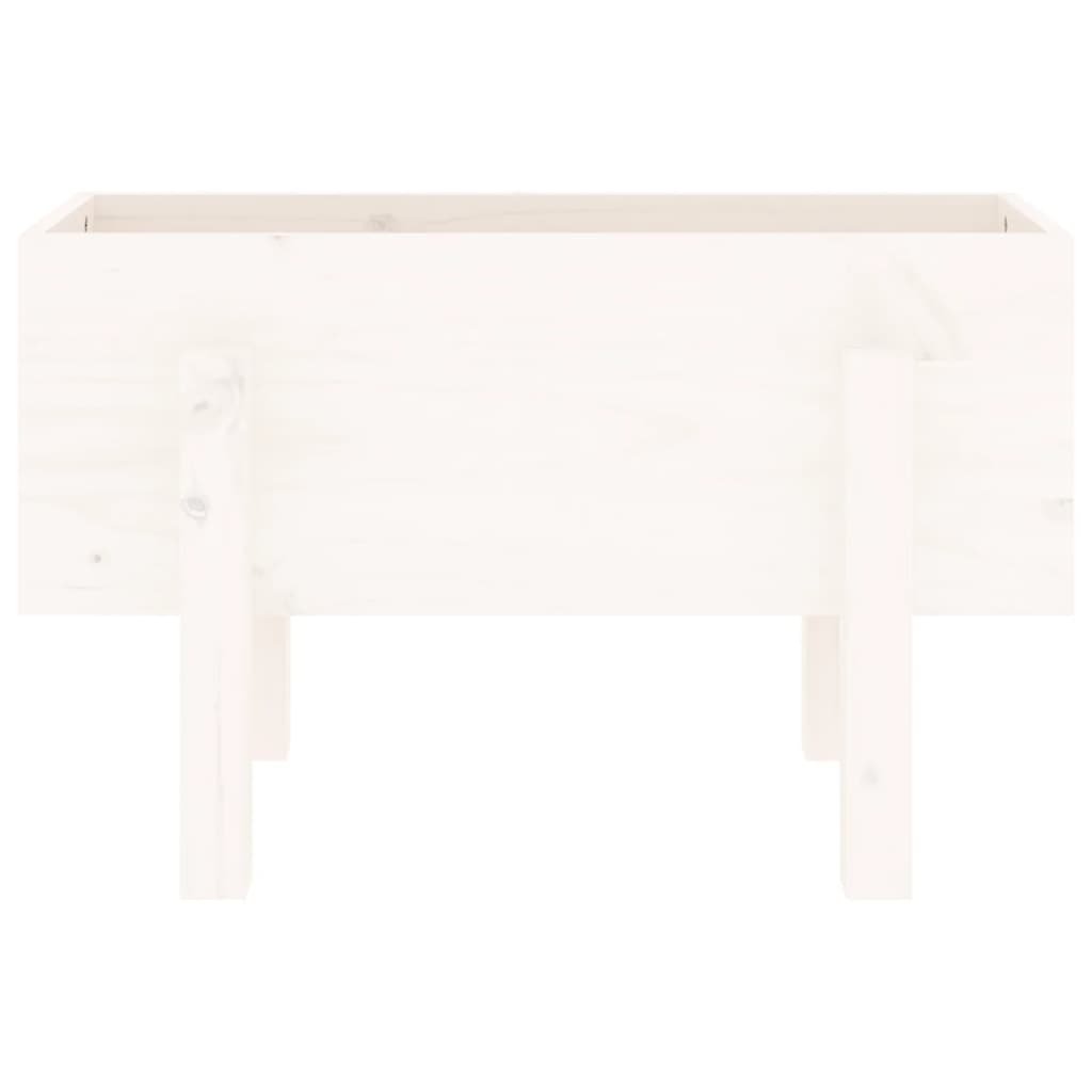 Hageplantekasse hvit 62x30x38 cm heltre furu