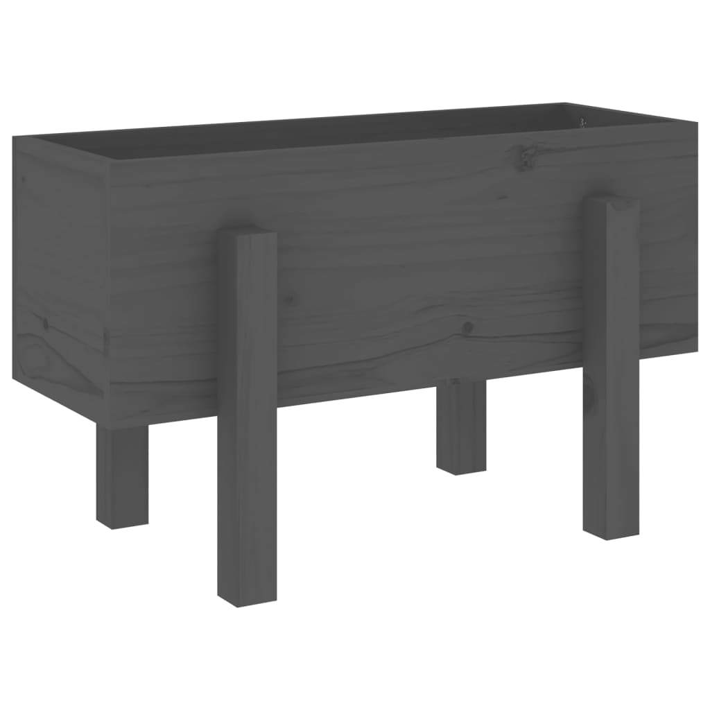 Hageplantekasse grå 62x30x38 cm heltre furu